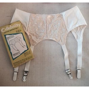 White Cotton Garter Belt